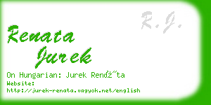 renata jurek business card